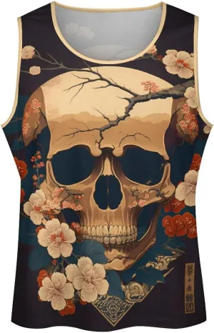 Men's Tank Tops Casual Undershirts Summer Cool Big and Tall Vest Sleeveless Crewneck Workout Cotton Tank Tops for Men