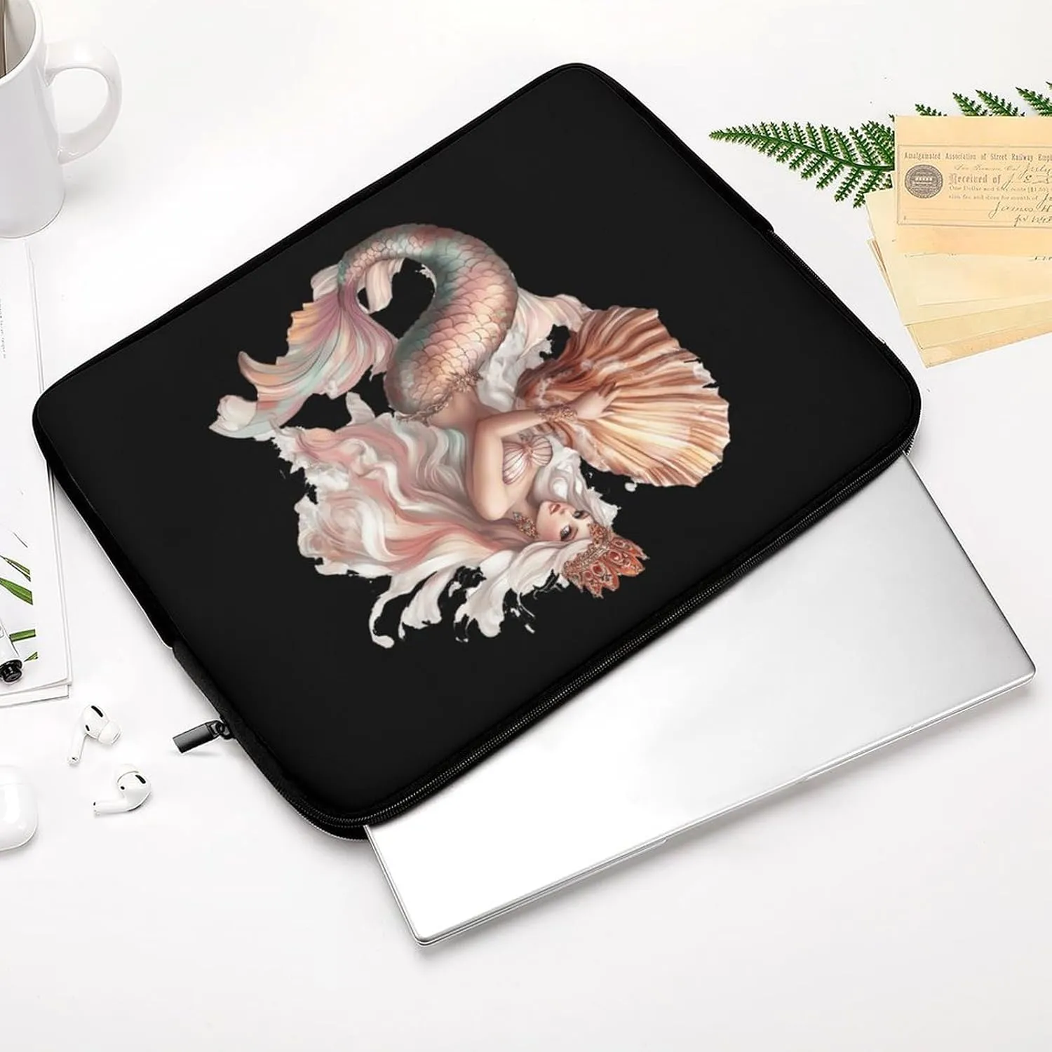 Mermaid Sea Queen Laptop Case Sleeve Bag 13inch Durable Shockproof Protective Computer Carrying Cover Briefcase