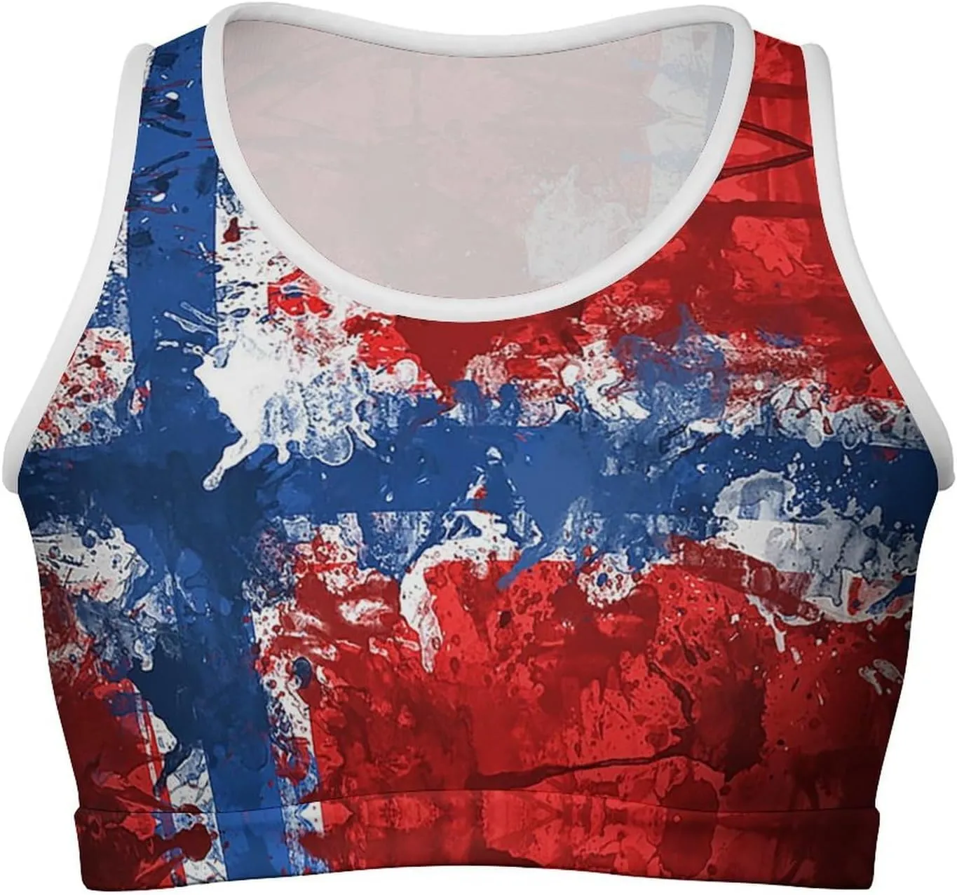 Mexican Flag Basic Crop Tank Tops Sleeveless Soft Crop Top for Women