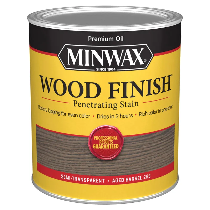 Minwax Wood Finish Semi-Transparent Aged Barrel Oil-Based Penetrating Wood Stain 1 qt