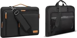 MOSISO Garment Bags for Travel&360 Protective Laptop Shoulder Bag,13 inch Computer Bag Compatible with MacBook Air 13 inch 2024-2018/Pro 13,Side Open Messenger Bag with 4 Zipper Pockets&Handle, Black