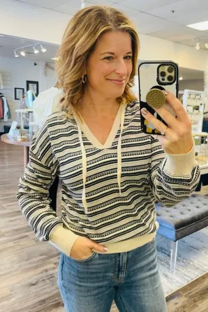 Navy/Ivory Lightweight Hoodie