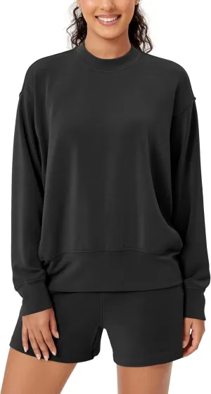 ODODOS Modal Soft Long Sleeve Oversized Sweatshirts for Women Crew Neck Pullover Tops