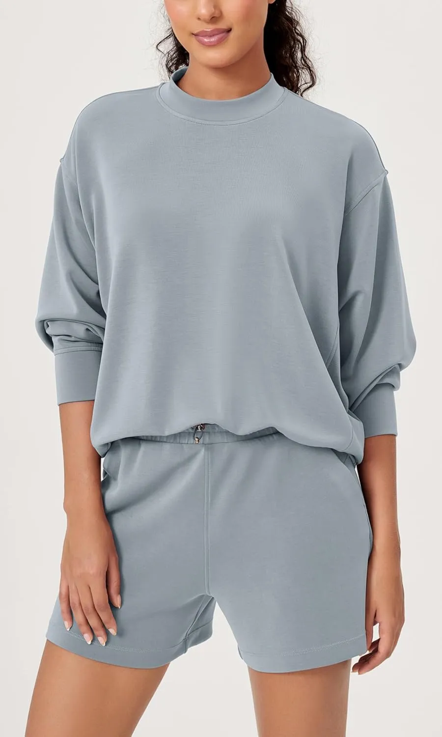ODODOS Modal Soft Long Sleeve Oversized Sweatshirts for Women Crew Neck Pullover Tops