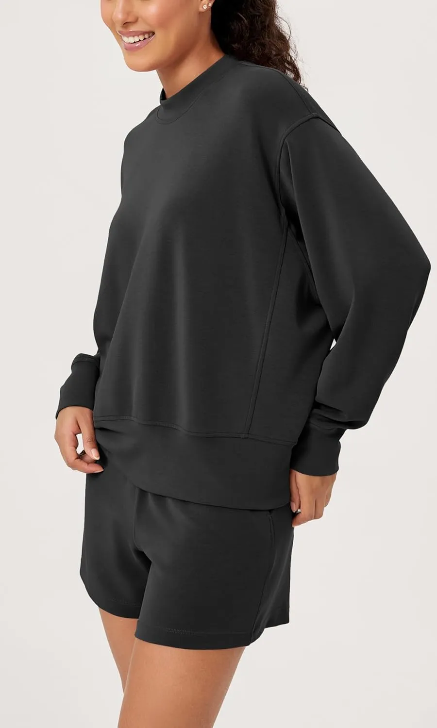 ODODOS Modal Soft Long Sleeve Oversized Sweatshirts for Women Crew Neck Pullover Tops