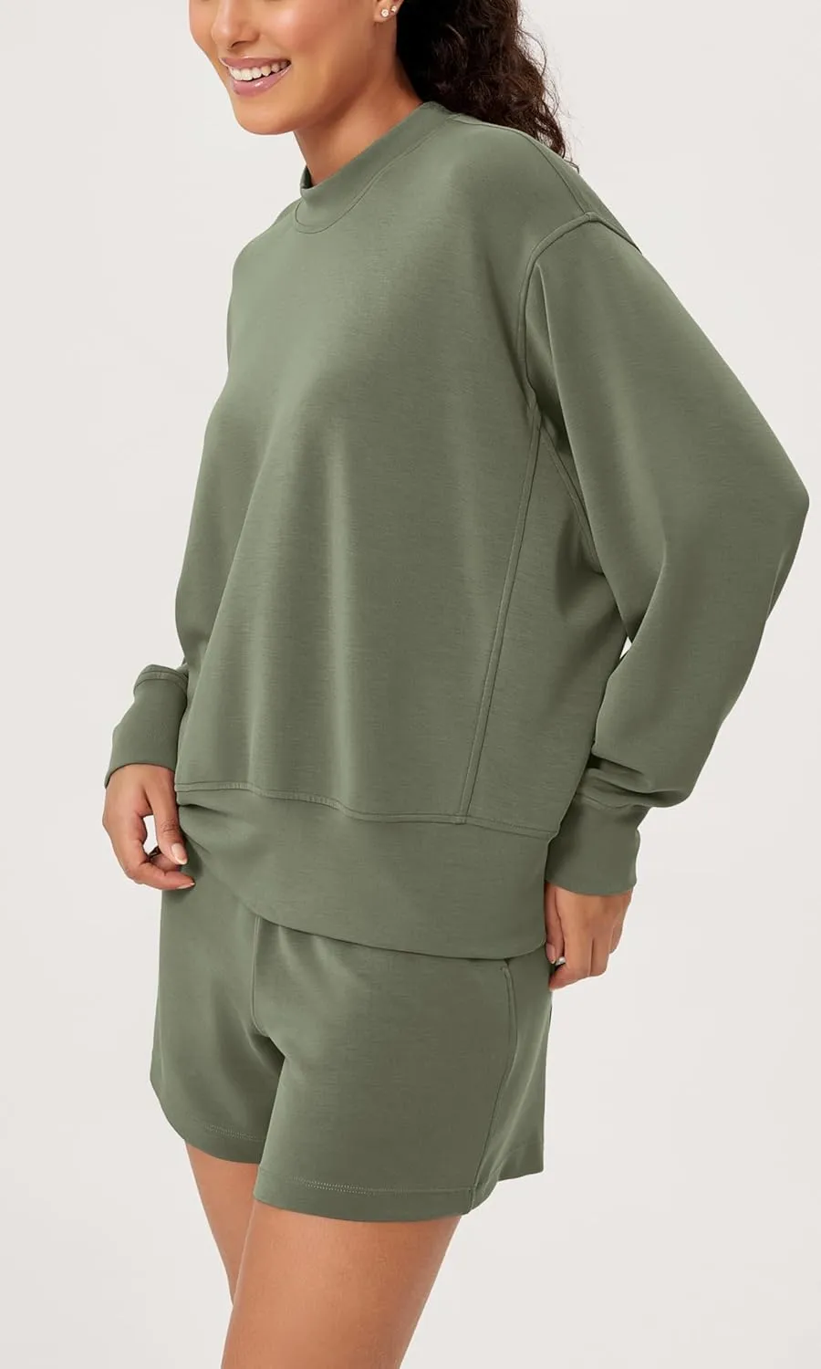 ODODOS Modal Soft Long Sleeve Oversized Sweatshirts for Women Crew Neck Pullover Tops