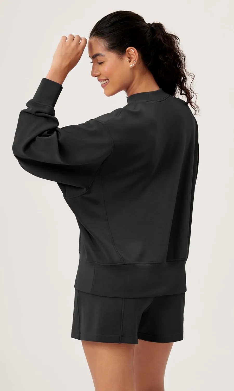 ODODOS Modal Soft Long Sleeve Oversized Sweatshirts for Women Crew Neck Pullover Tops