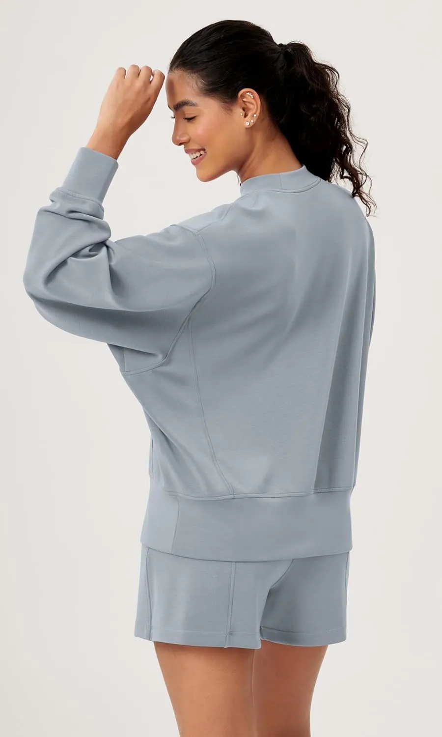 ODODOS Modal Soft Long Sleeve Oversized Sweatshirts for Women Crew Neck Pullover Tops