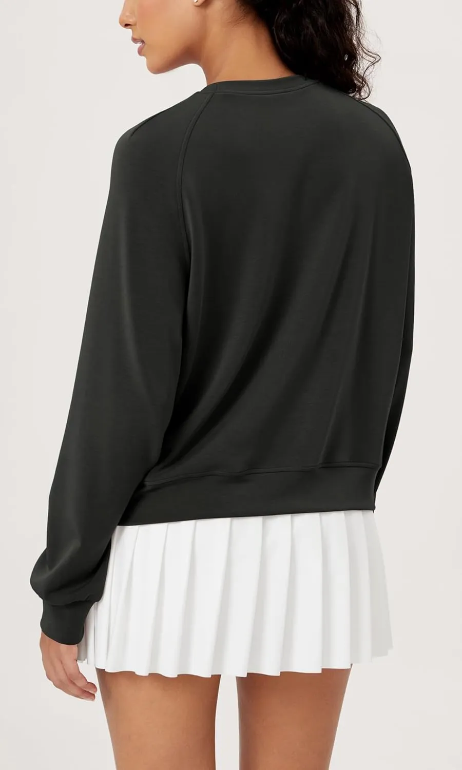 ODODOS Modal Soft Raglan Long Sleeves Sweatshirts for Women Oversized Crew Neck Pullover Tops