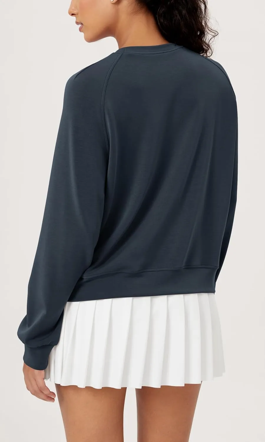ODODOS Modal Soft Raglan Long Sleeves Sweatshirts for Women Oversized Crew Neck Pullover Tops