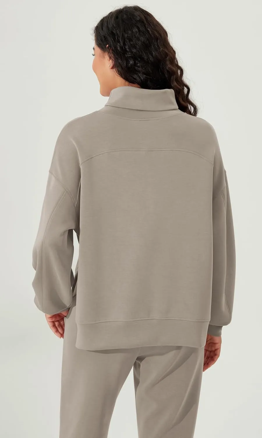 ODODOS Modal Soft Split Hem Turtleneck Sweatshirts for Women Long Sleeve Casual Pullover Top