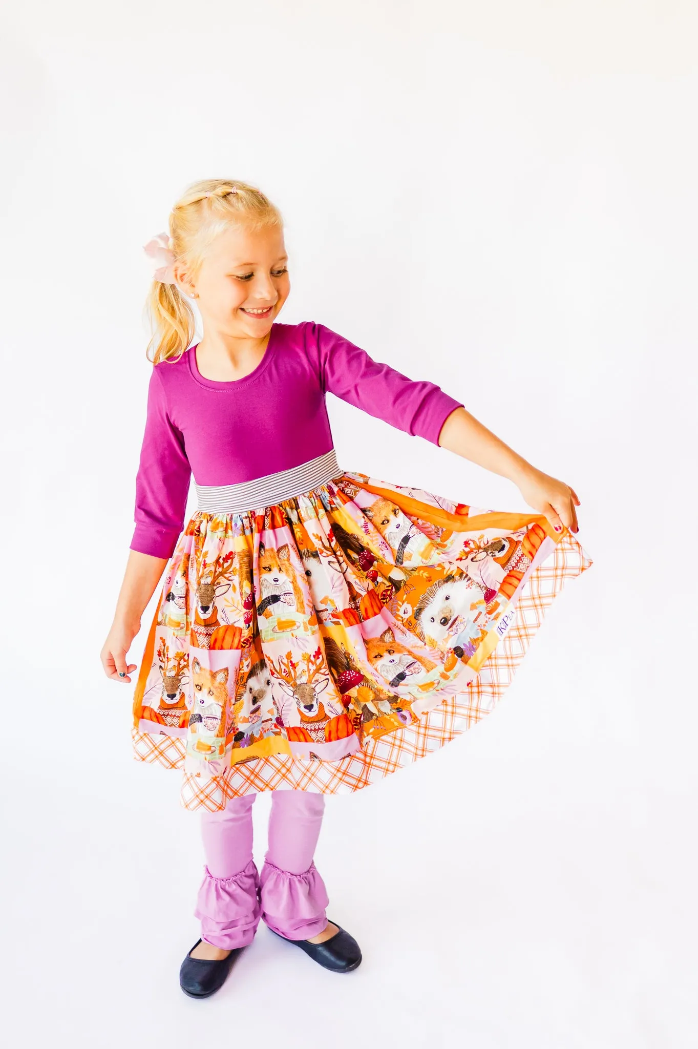 Orchid Triple Ruffle Leggings (ships in 2 weeks)