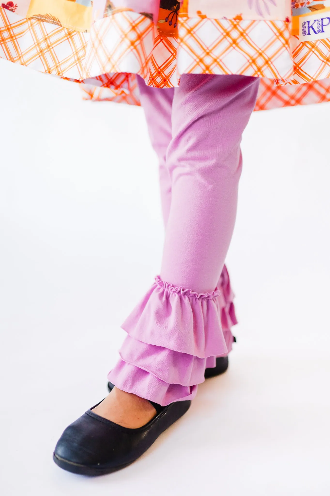 Orchid Triple Ruffle Leggings (ships in 2 weeks)