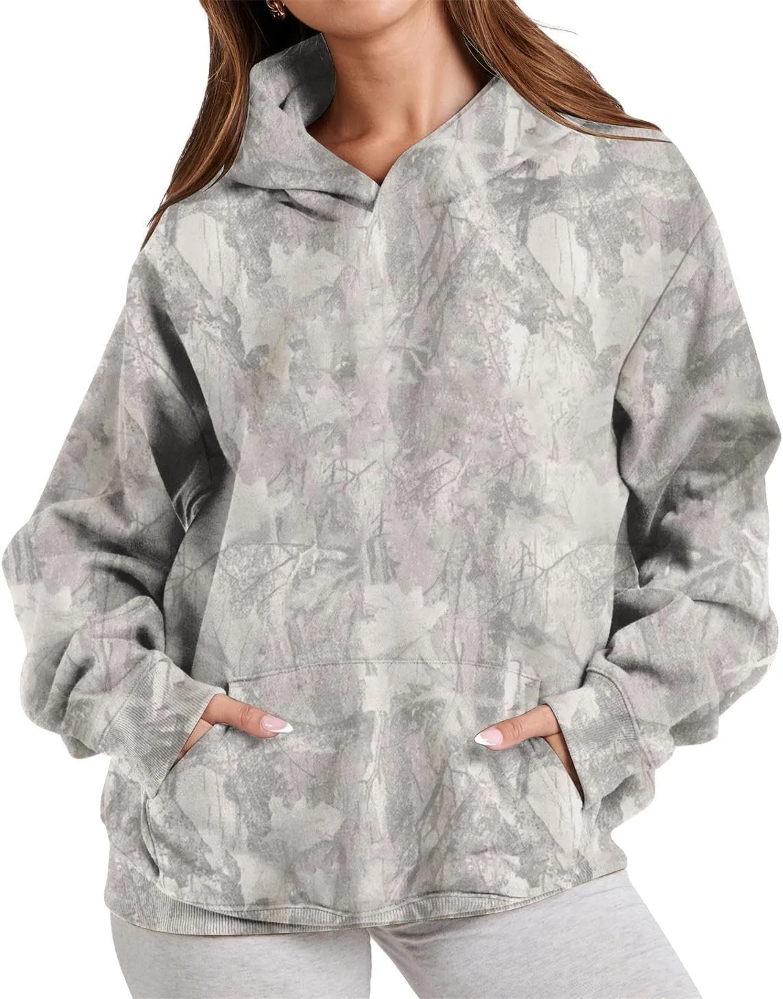 Oversized Leopard Print Hoodie for Women Men Long Sleeve Hooded Sweatshirts Cute Pullover with Pocket