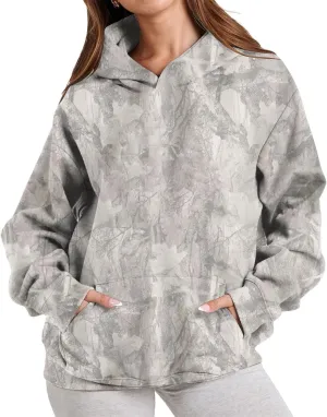 Oversized Leopard Print Hoodie for Women Men Long Sleeve Hooded Sweatshirts Cute Pullover with Pocket