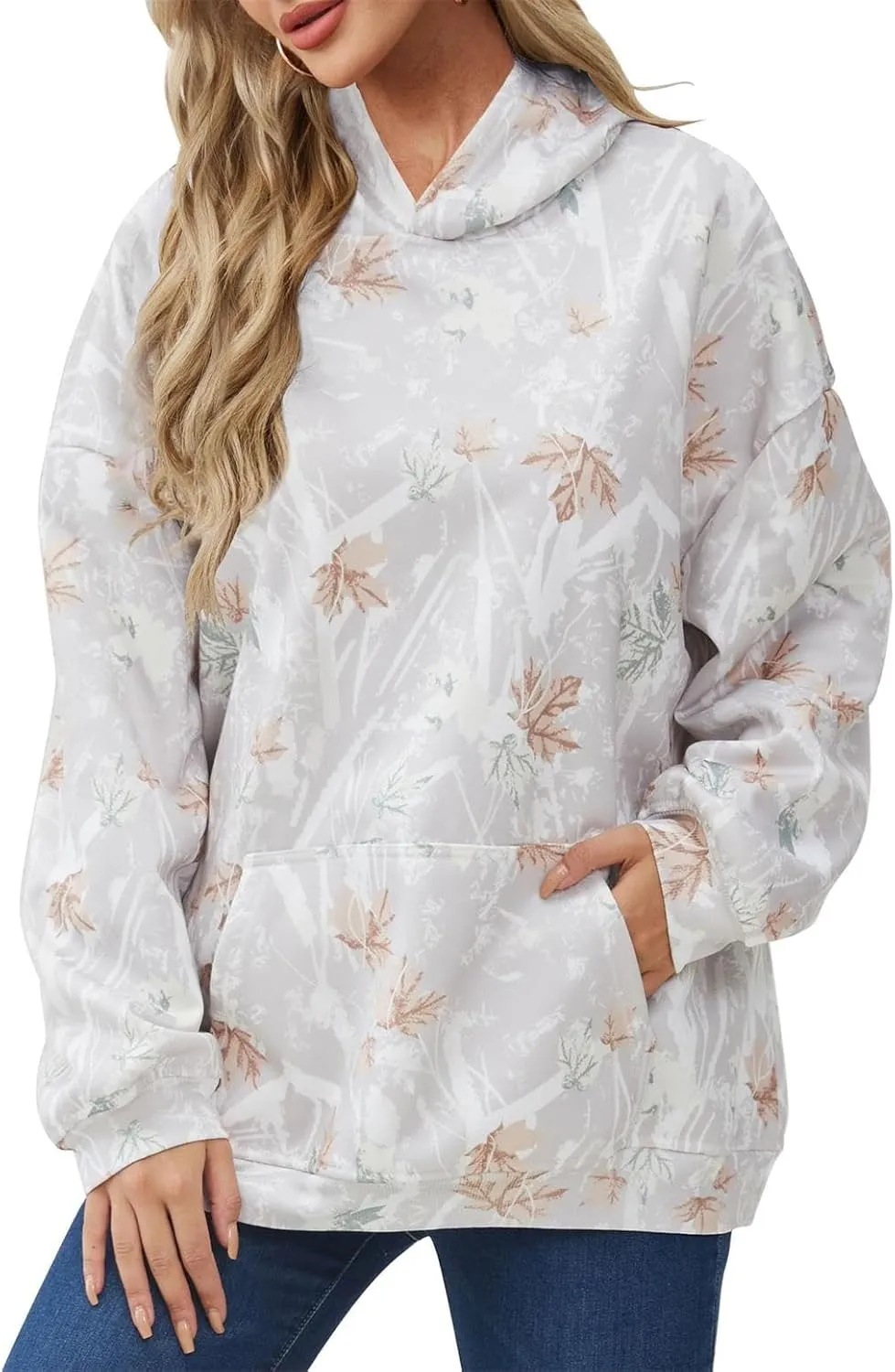 Oversized Leopard Print Hoodie for Women Men Long Sleeve Hooded Sweatshirts Cute Pullover with Pocket