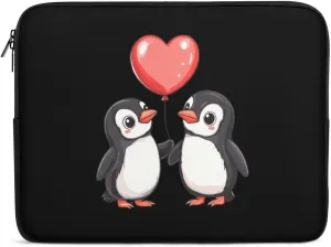Penguin Valentine Laptop Case Sleeve Bag 10inch Durable Shockproof Protective Computer Carrying Cover Briefcase
