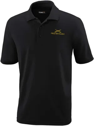 Performance Golf Tees Us Army Field Artillery A Embroidery Polyester Short Sleeves Polo Shirts for Men Black Large