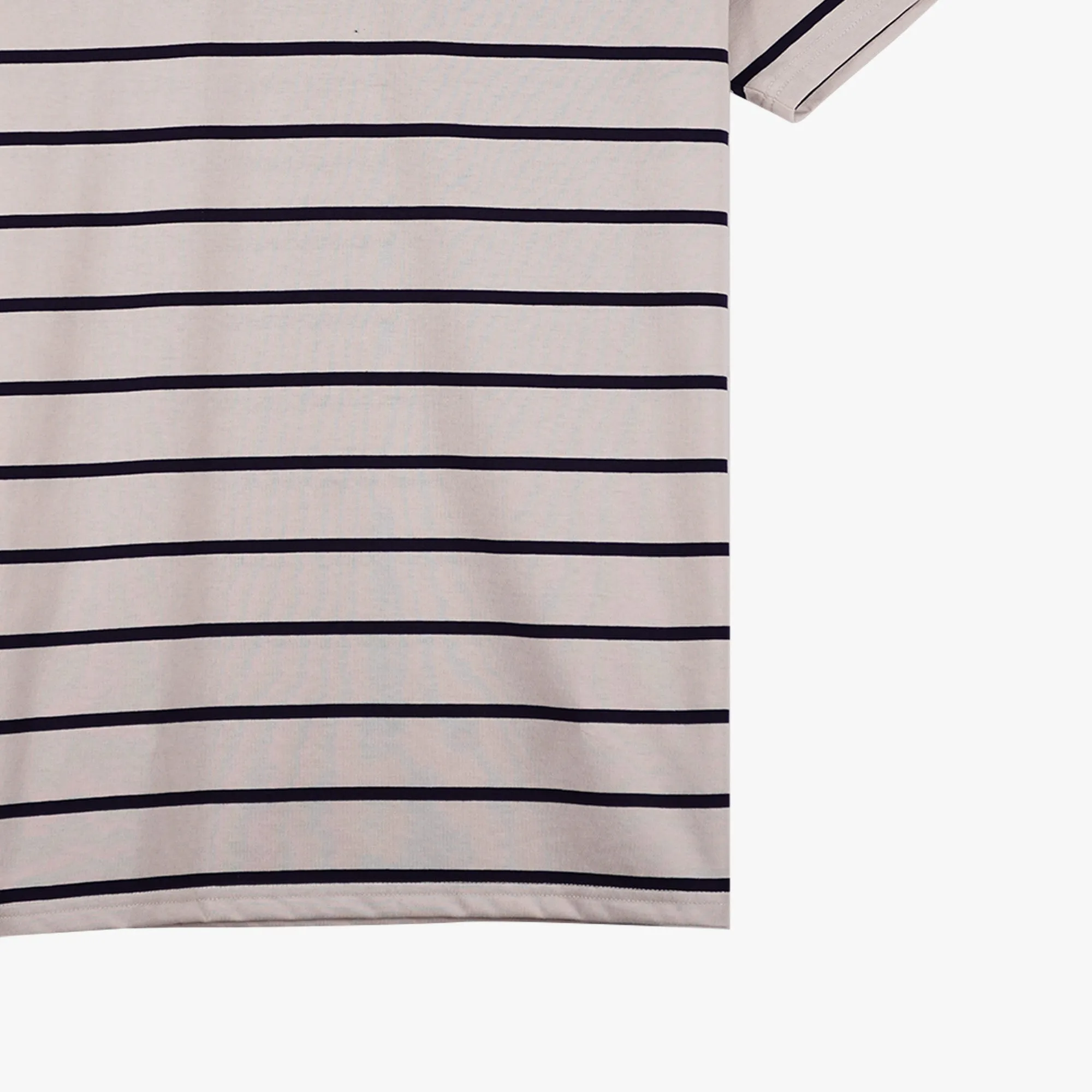 Petrol Men's Basic Tees Slim Fitting Stripe Jersey Fabric 150339 (Light Gray)
