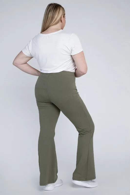 Plus Everyday Stretchy Flare Bottoms Pants