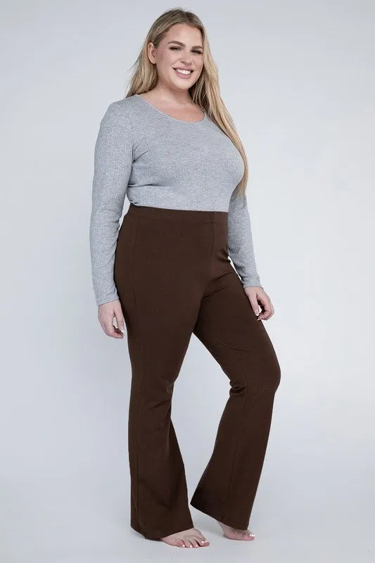 Plus Everyday Stretchy Flare Bottoms Pants