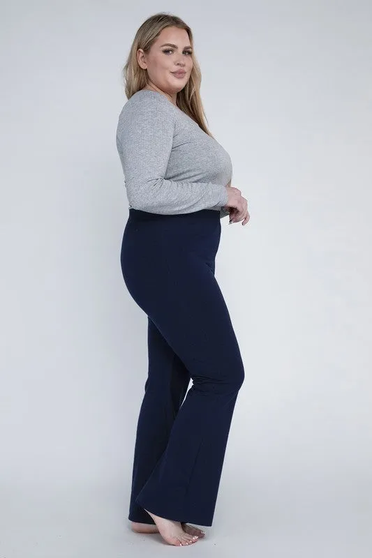 Plus Everyday Stretchy Flare Bottoms Pants