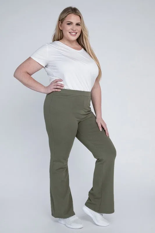 Plus Everyday Stretchy Flare Bottoms Pants