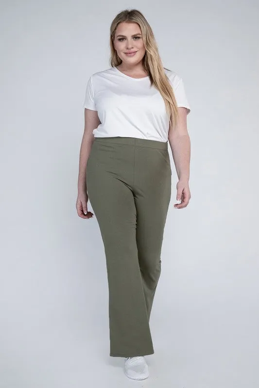Plus Everyday Stretchy Flare Bottoms Pants