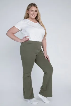 Plus Everyday Stretchy Flare Bottoms Pants