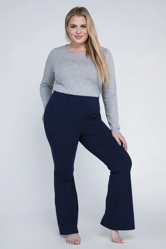 Plus Everyday Stretchy Flare Bottoms Pants