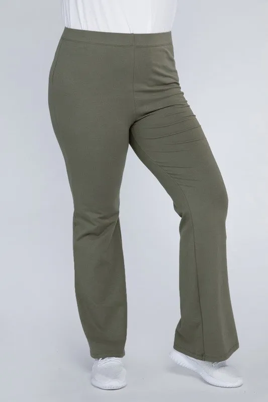 Plus Everyday Stretchy Flare Bottoms Pants