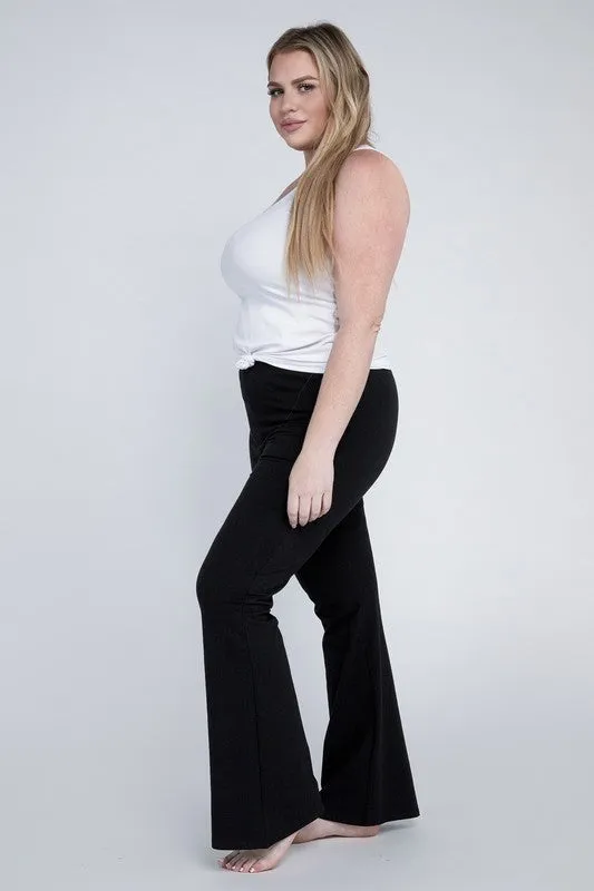 Plus Everyday Stretchy Flare Bottoms Pants