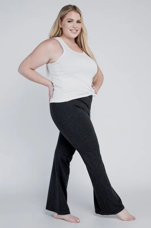 Plus Everyday Stretchy Flare Bottoms Pants