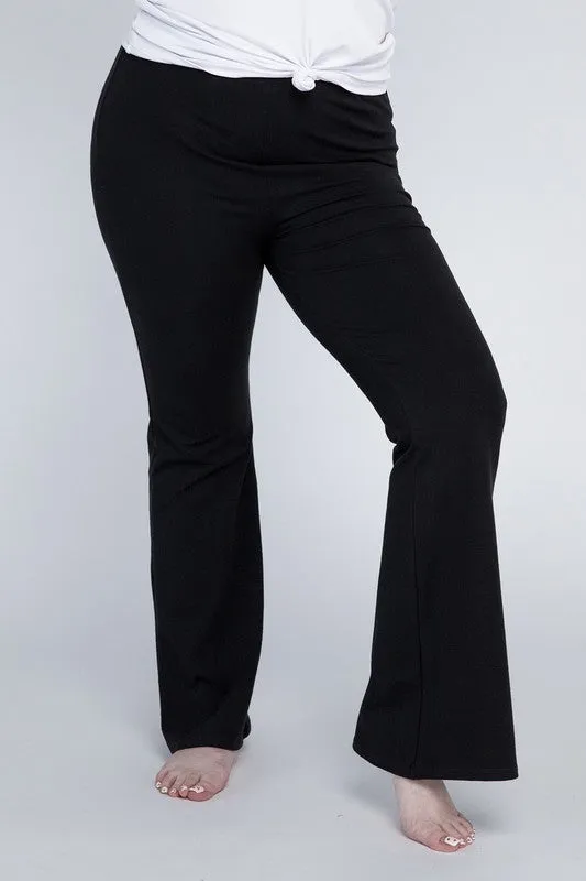 Plus Everyday Stretchy Flare Bottoms Pants