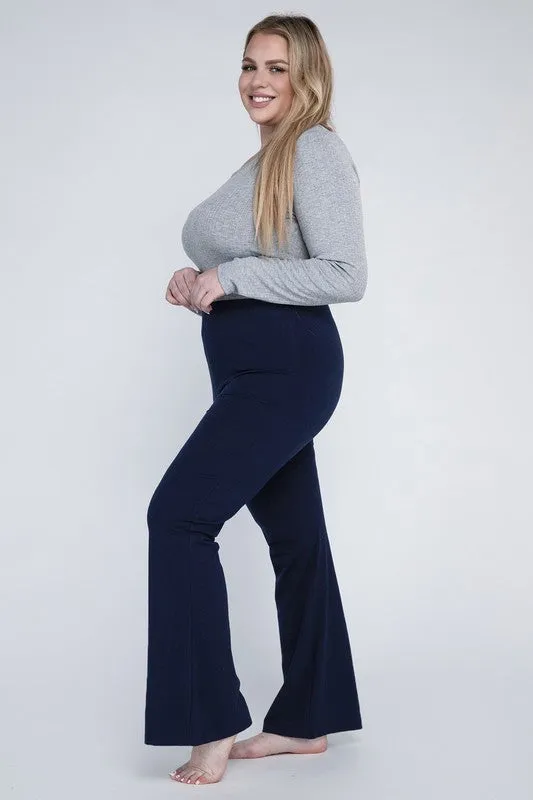 Plus Everyday Stretchy Flare Bottoms Pants
