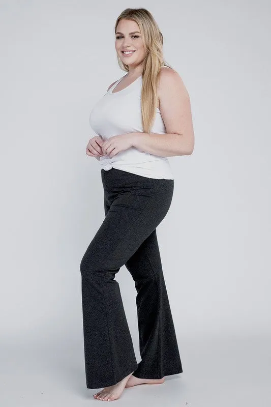 Plus Everyday Stretchy Flare Bottoms Pants