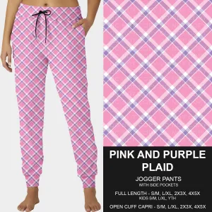 Pre-Order Pink and Purple Plaid Joggers (ETA: late June)