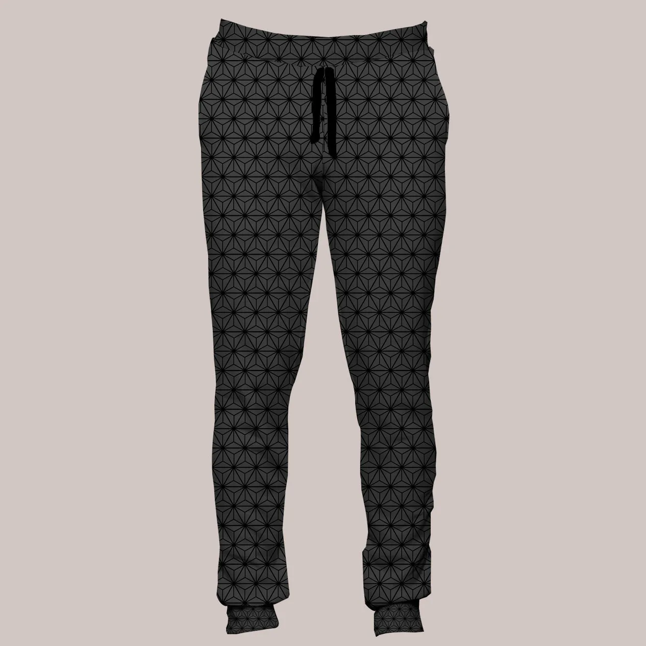 Psychedelic Joggers (UV/RGB, Eco-Friendly, Unisex, Fleece-Lined) | TETRAHEDRON