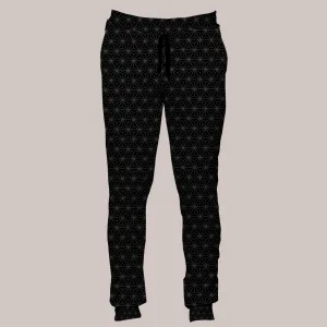 Psychedelic Joggers (UV/RGB, Eco-Friendly, Unisex, Fleece-Lined) | TETRAHEDRON