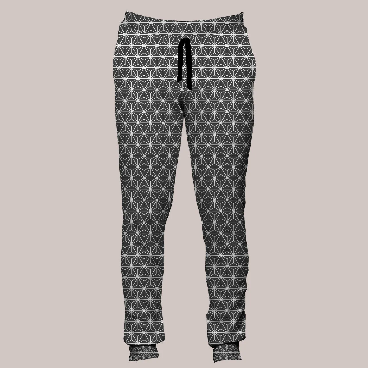 Psychedelic Joggers (UV/RGB, Eco-Friendly, Unisex, Fleece-Lined) | TETRAHEDRON