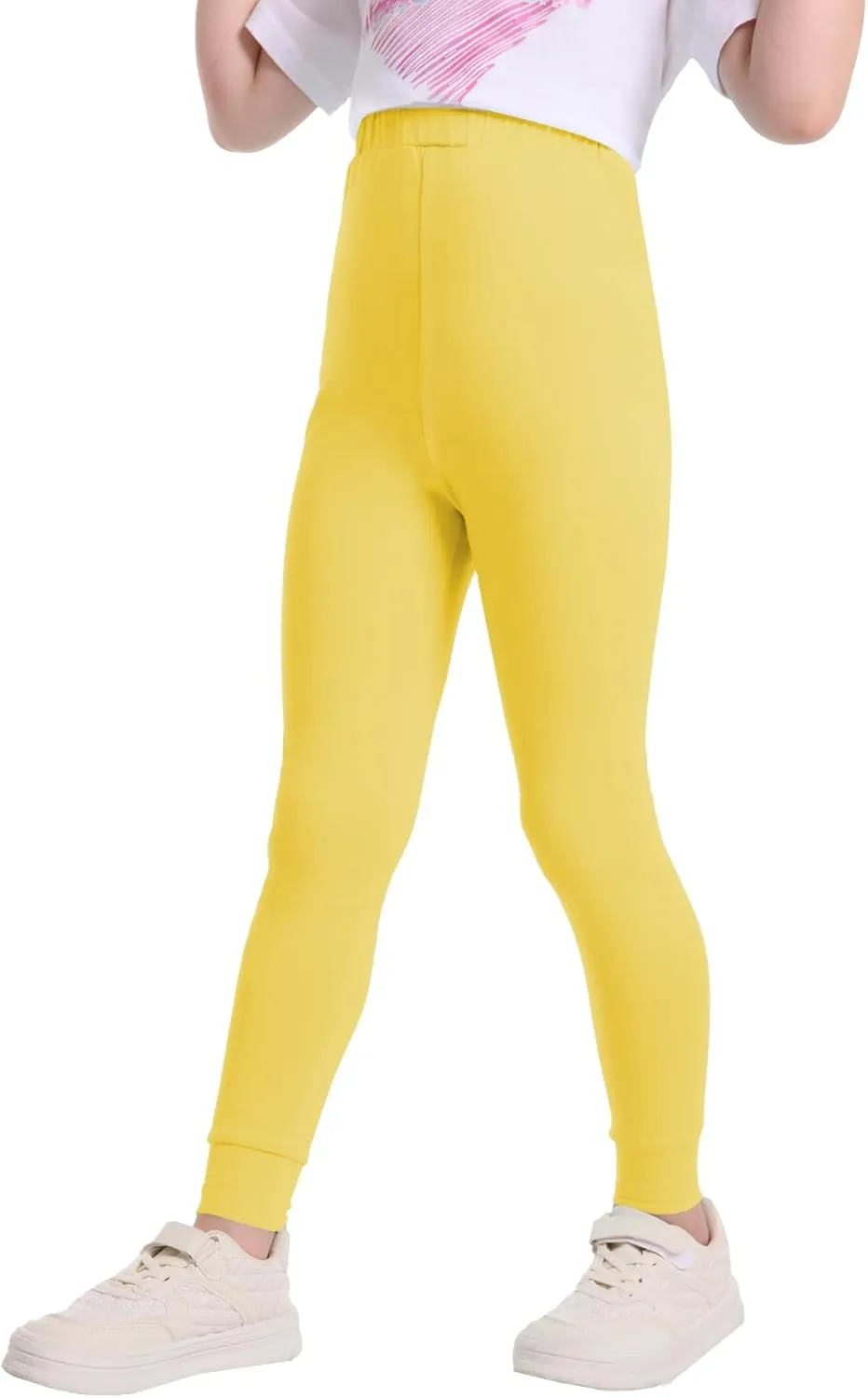 QBK 3T 4T 5T to 12Y Girls' Leggings Cotton Footless Tights Soft and Stretchy