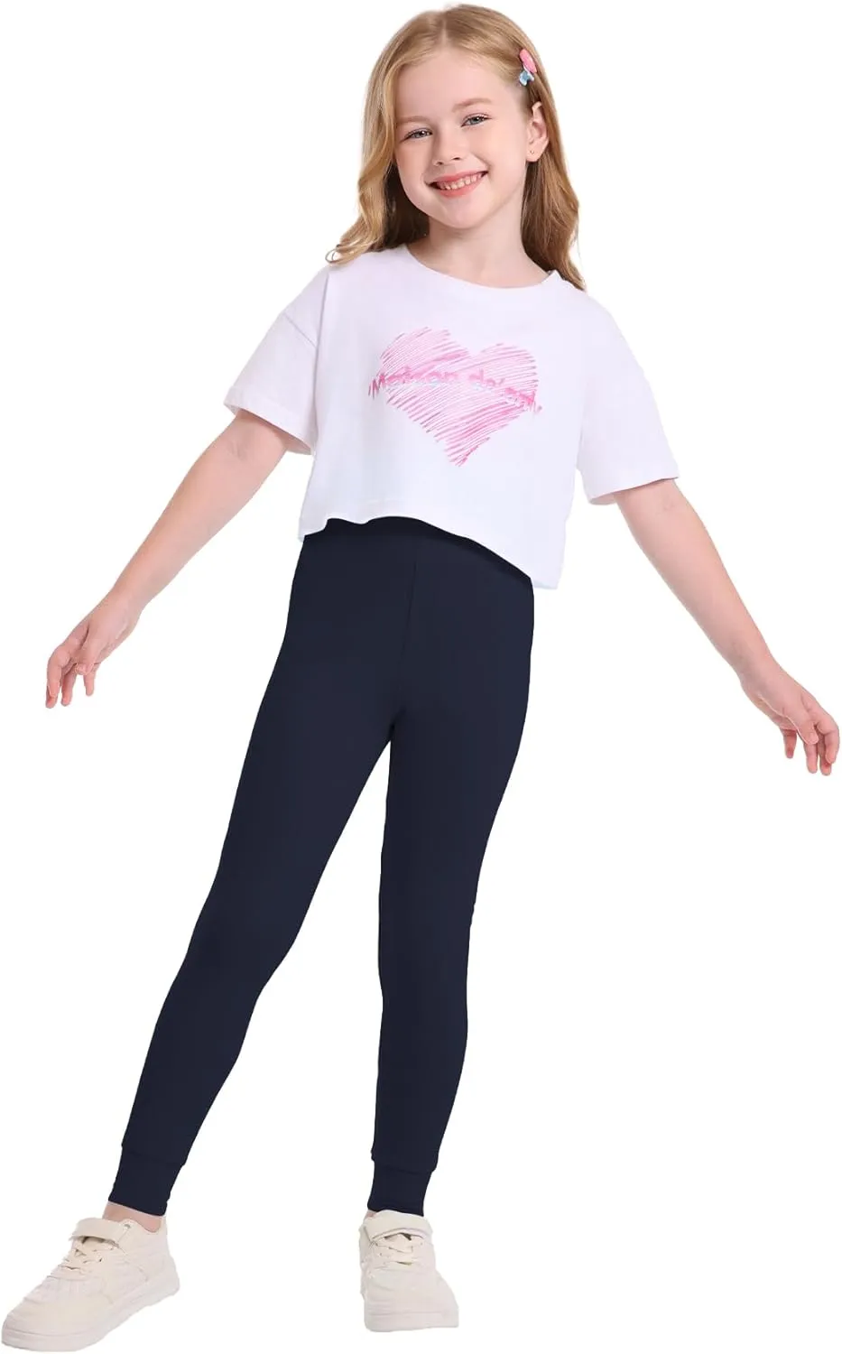 QBK 3T 4T 5T to 12Y Girls' Leggings Cotton Footless Tights Soft and Stretchy