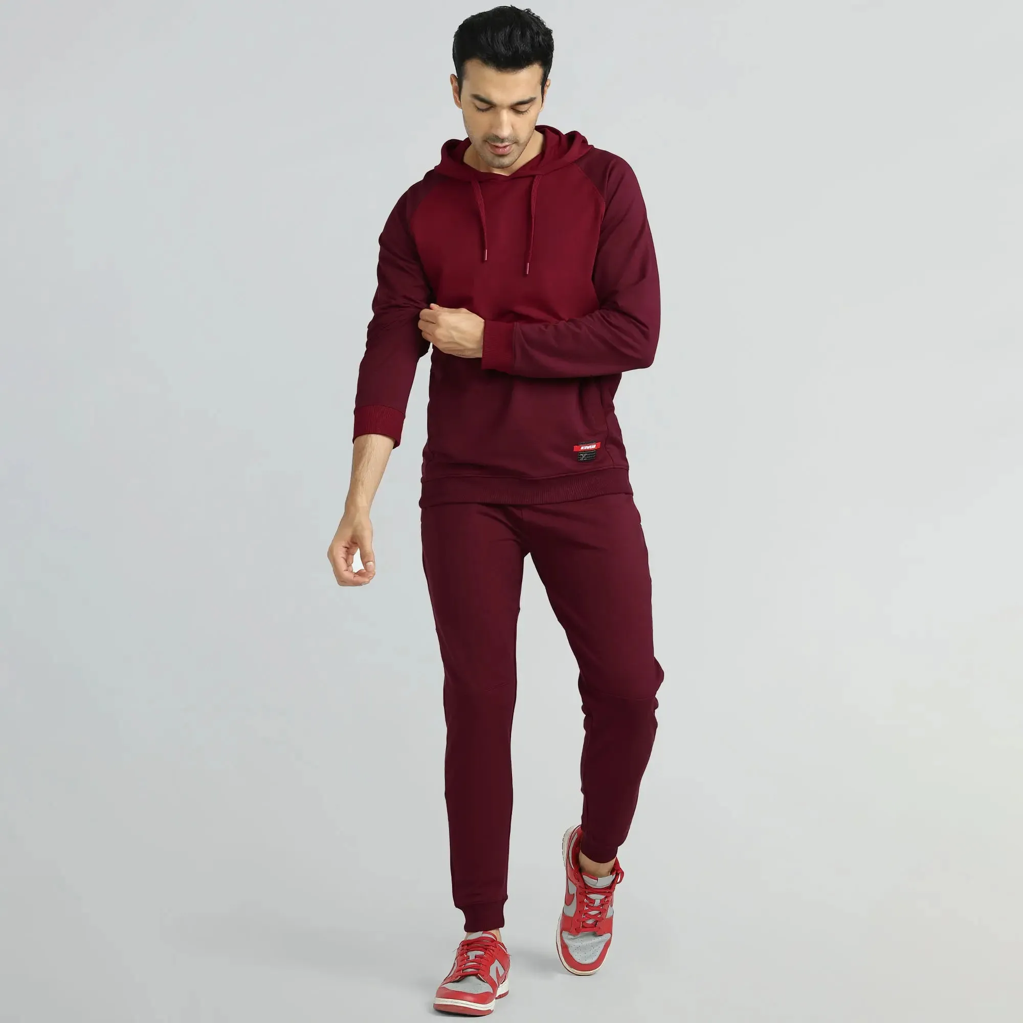 Quest French Terry Cotton Hoodies Scarlet Red