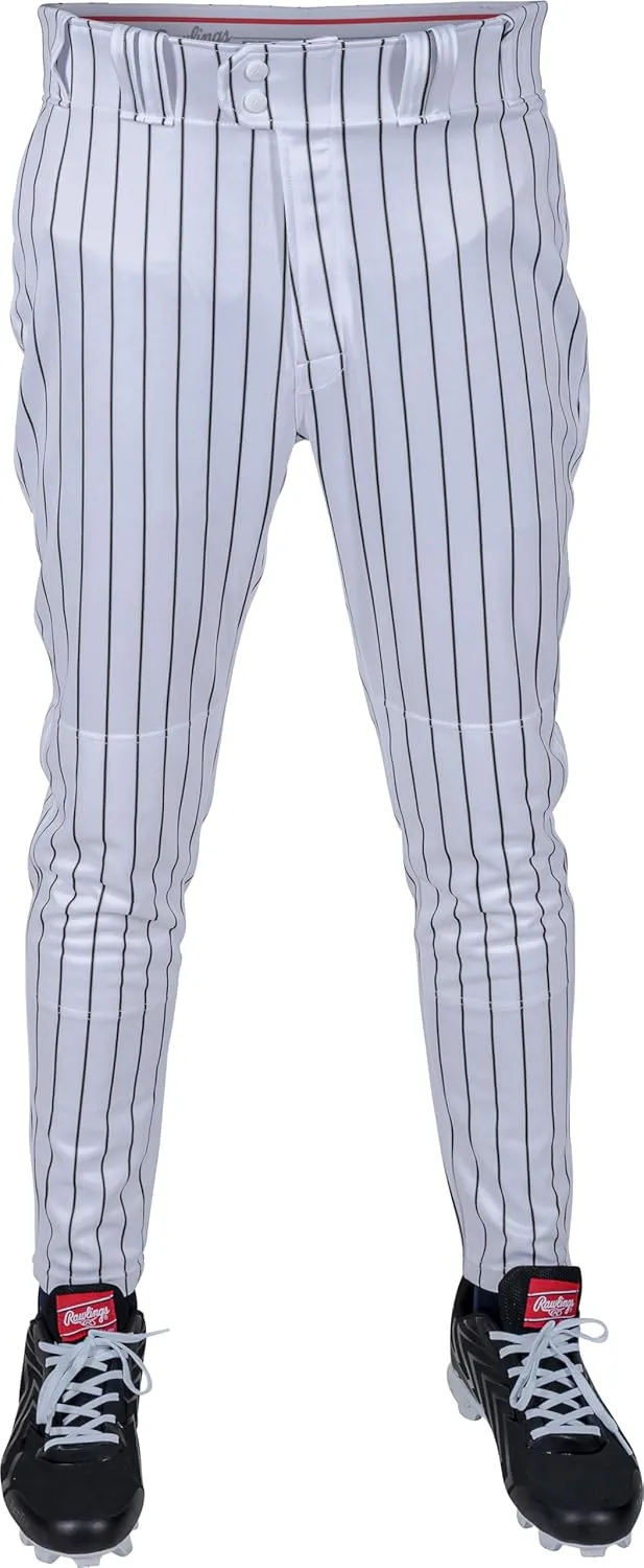 Rawlings Men's Pro 150 Series Pinstripe Baseball Pant | Jogger Fit | Adult Sizes | Multiple Colors