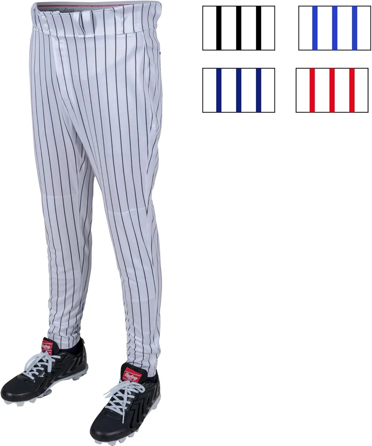 Rawlings Men's Pro 150 Series Pinstripe Baseball Pant | Jogger Fit | Adult Sizes | Multiple Colors