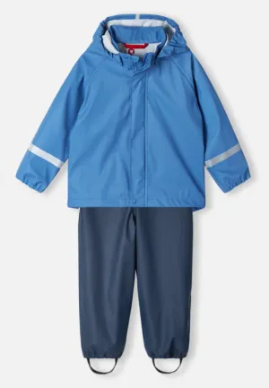 REIMA Waterproof Rain Jacket & Rain Pants Set - Tihku - Denim Blue