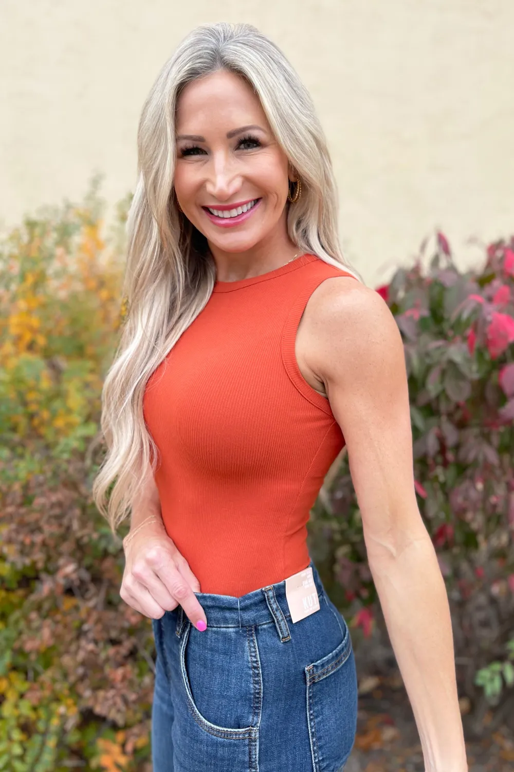 Round Neck Sleeveless Bodysuit