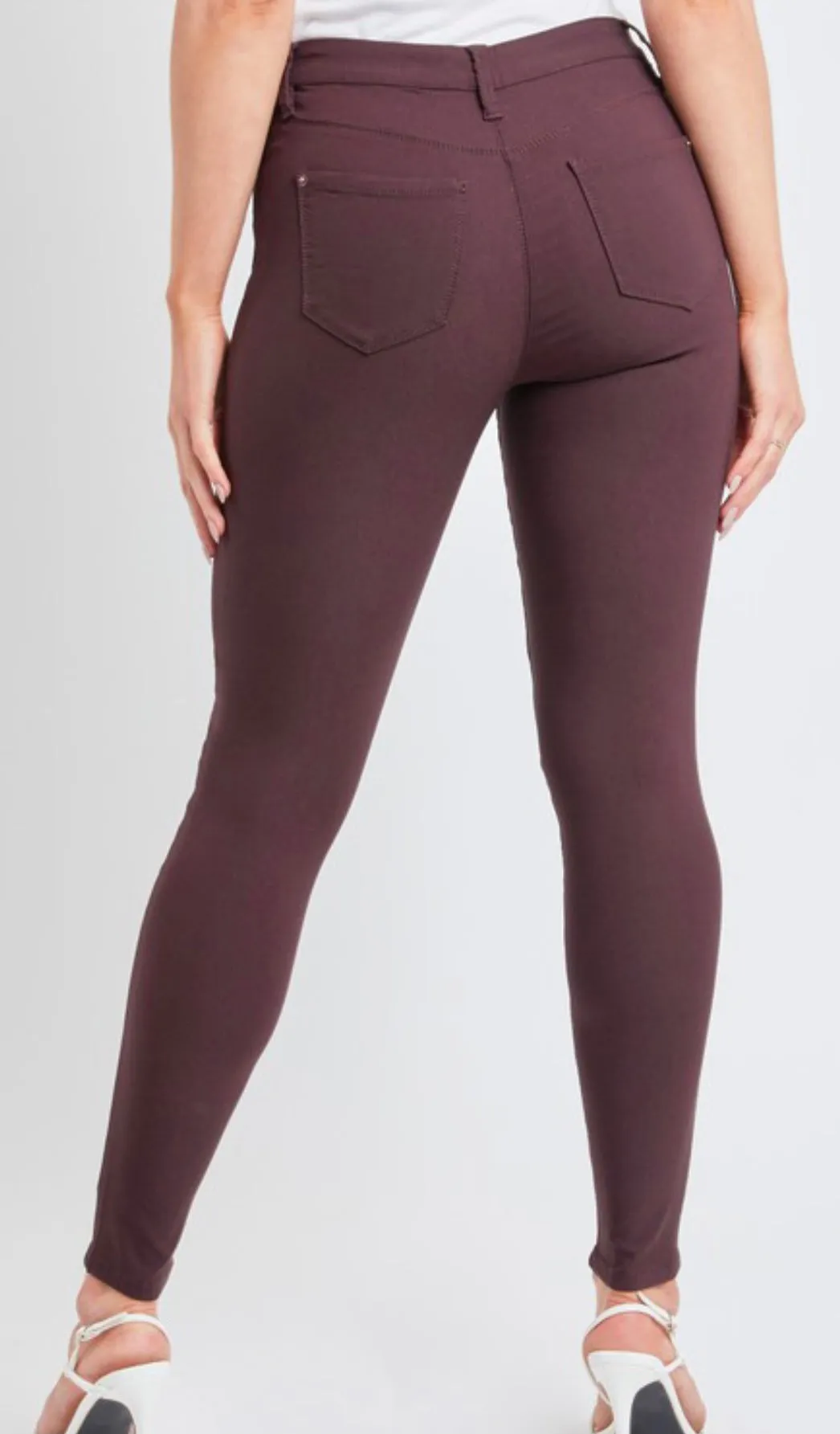Sale$10! Hyperstretch Skinny Jeans-Dark Berry