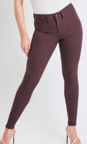 Sale$10! Hyperstretch Skinny Jeans-Dark Berry