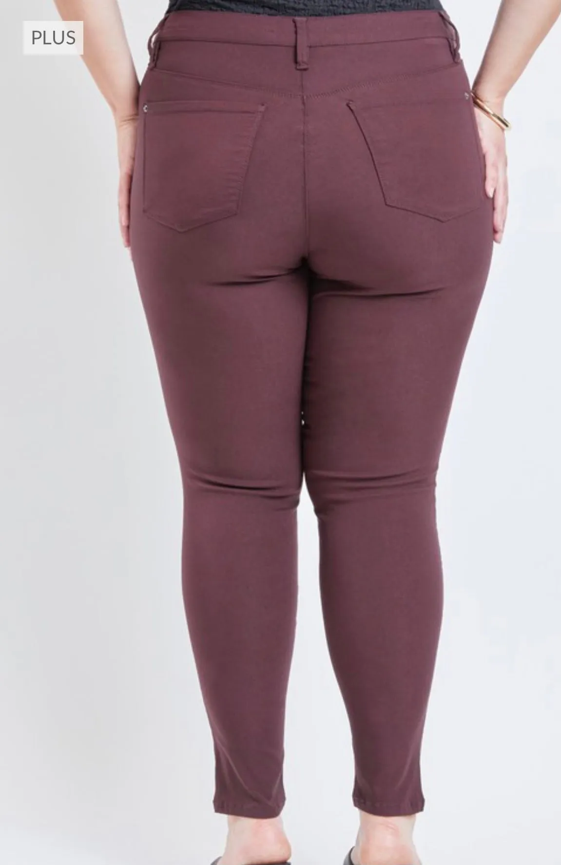 Sale$10! Hyperstretch Skinny Jeans-Dark Berry